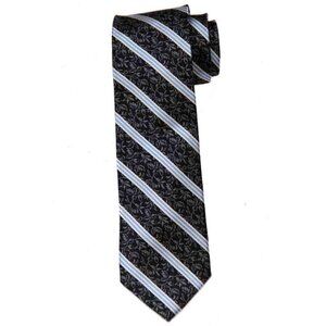 NWOT Jos A Bank Repp Stripe + Floral Silk TIe Men's